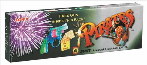 PIRATES SONY GUN WITH 10 RING CAPS